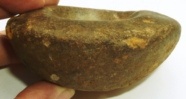 Fired Limonite Bowl or Lamp, Artifact From Gro Pampau, Northern Germany