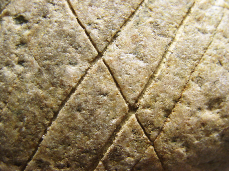 Crosshatch Engraving on Quartzite Cobble, Gro Pampau, Northern Germany